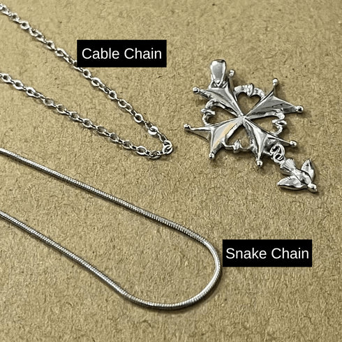 Huguenot Cross Pendant Sterling Silver - Zafari Studio Jewelry